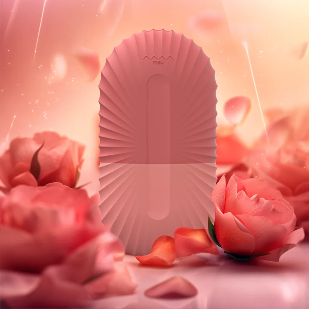 Rouleau à glace rose et transparent pour massage du visage