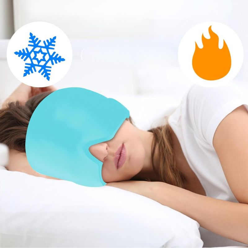 Masque anti-migraine froid à compression