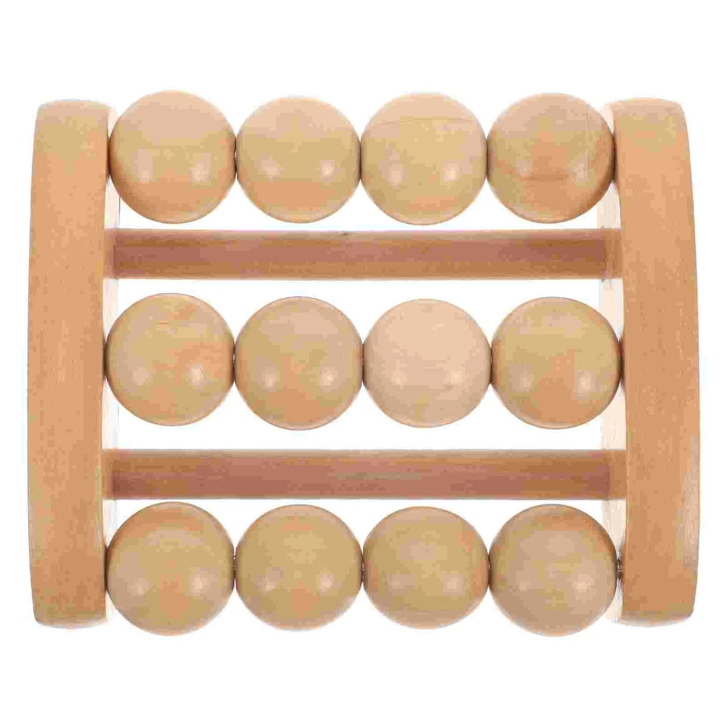 Rouleau de massage pour pieds en bois avec boules