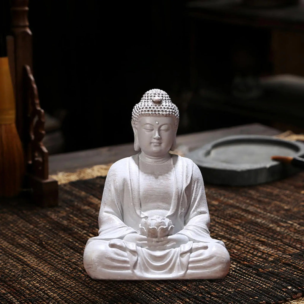 Statuette Bouddha de style antique en résine