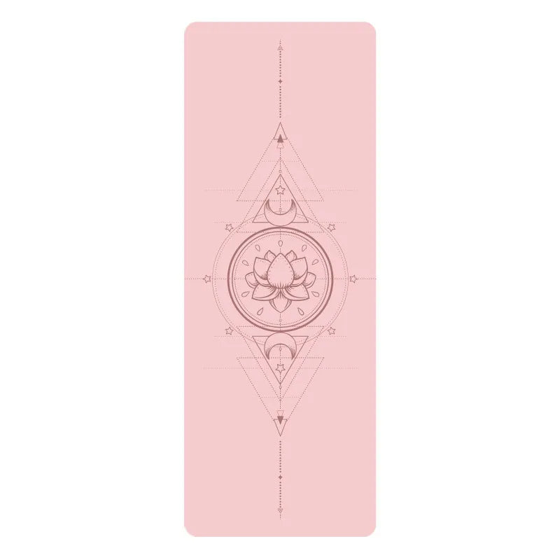 Tapis de Yoga avec imprimé fleur de lotus sur fond blanc