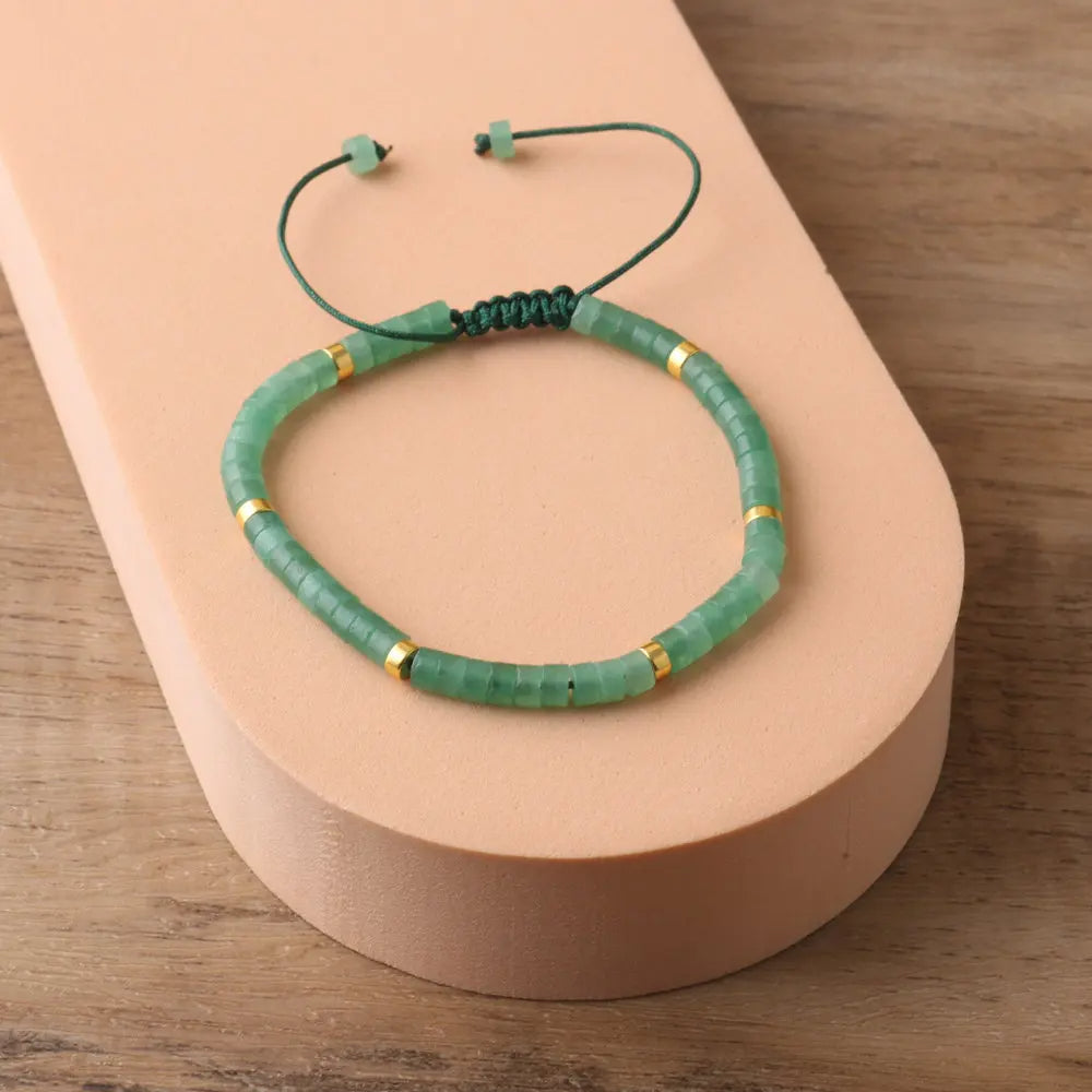 Bracelet ajustable en cuivre et aventurine