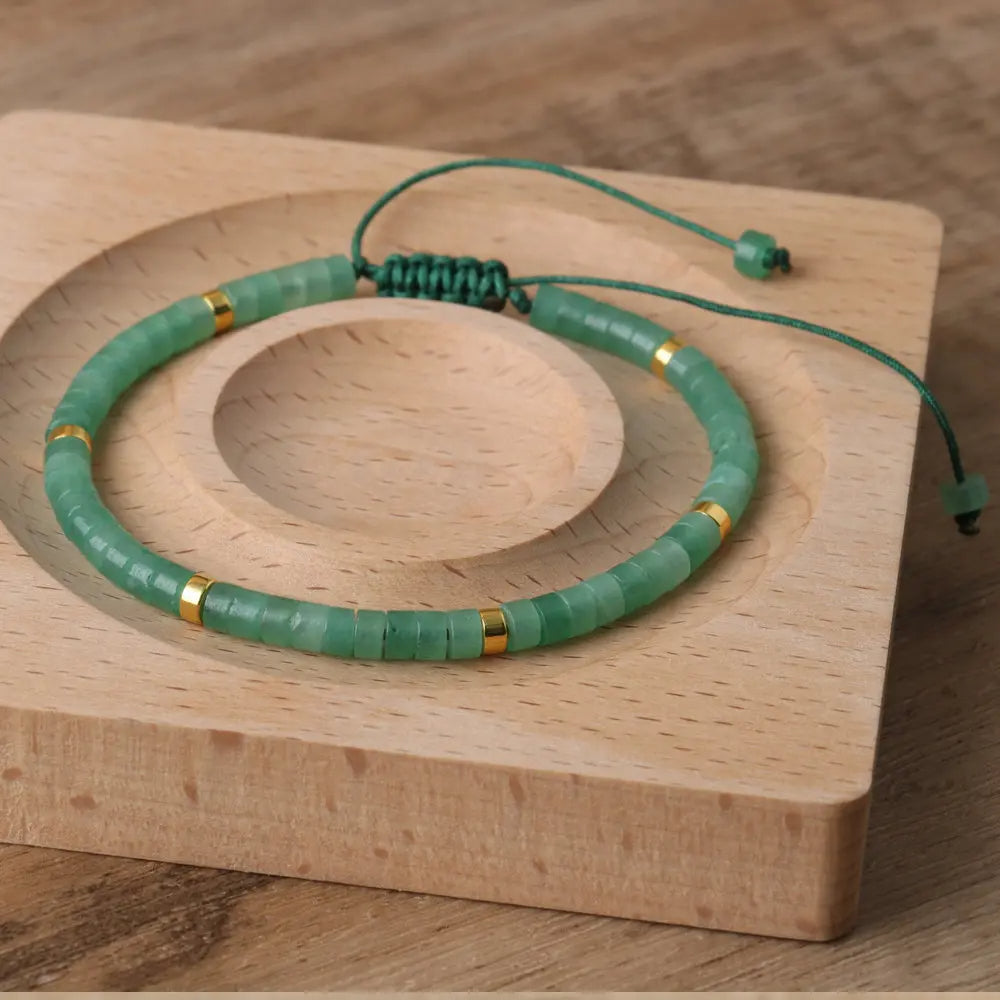 Bracelet ajustable en cuivre et aventurine