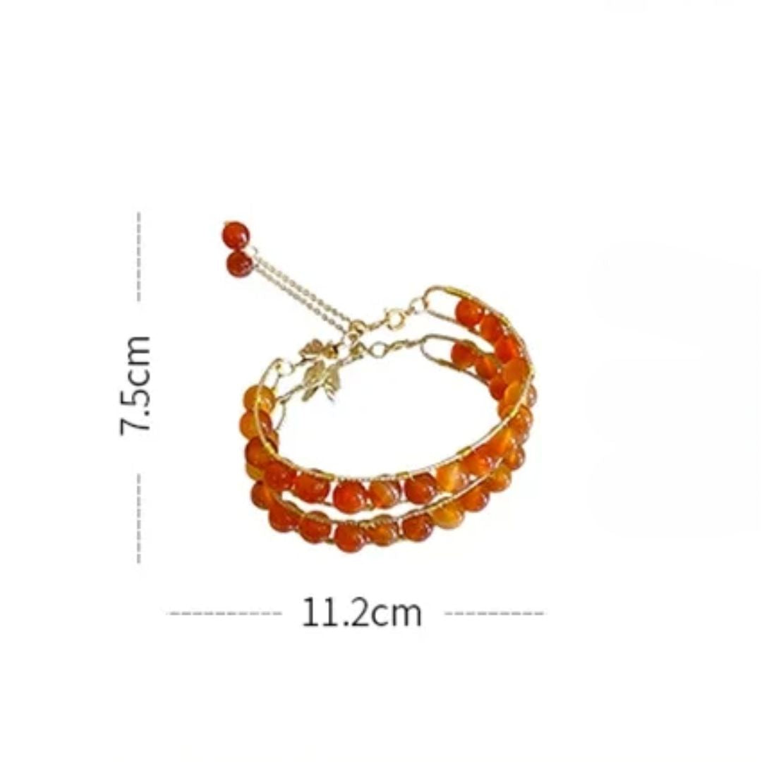 Bracelet avec perles en onyx