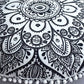 Coussin méditation bohème avec mandalas