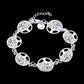 Bracelet arbre de vie en argent sterling sur fond noir