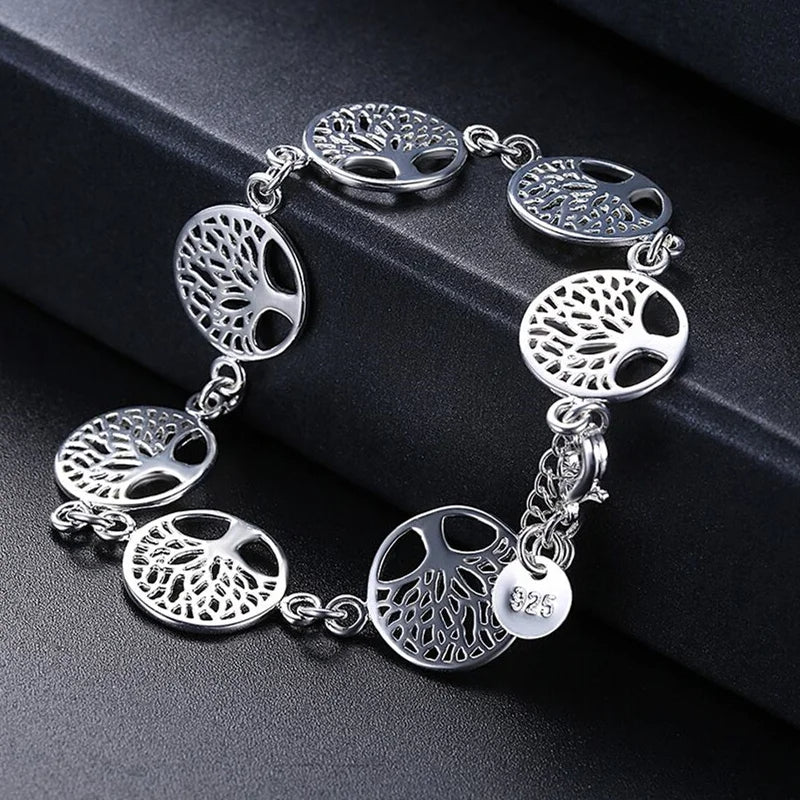 Bracelet arbre de vie en argent sterling