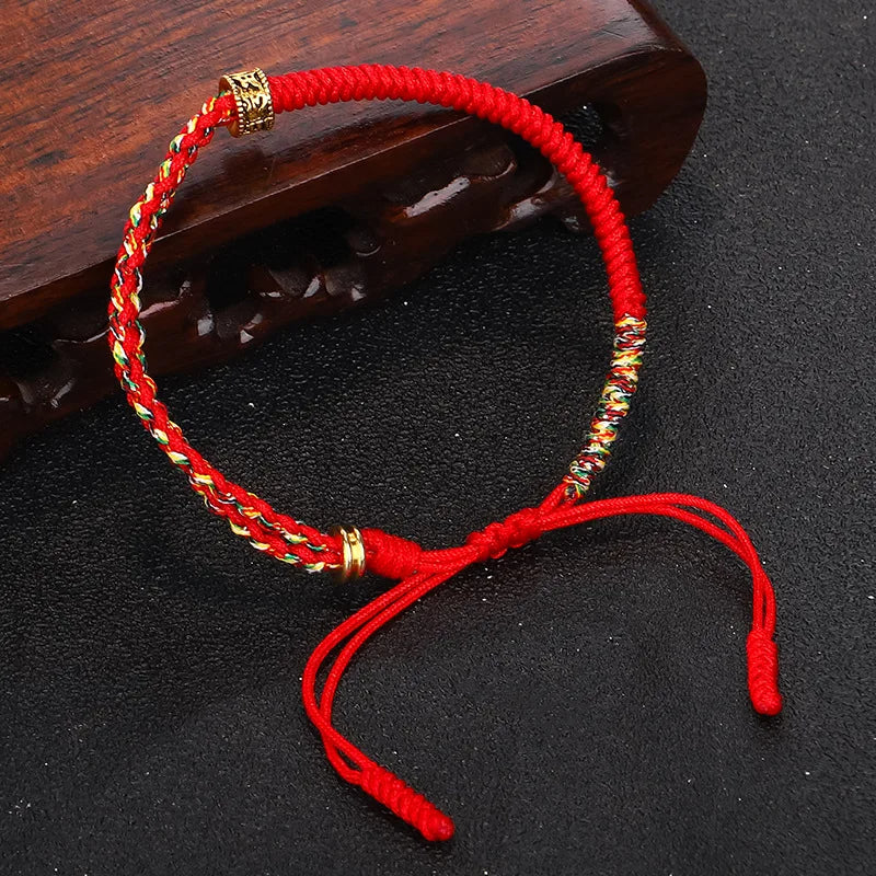 Bracelet rouge de style tibétain