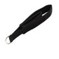 Sangle élastique noire pour yoga sur fond blanc