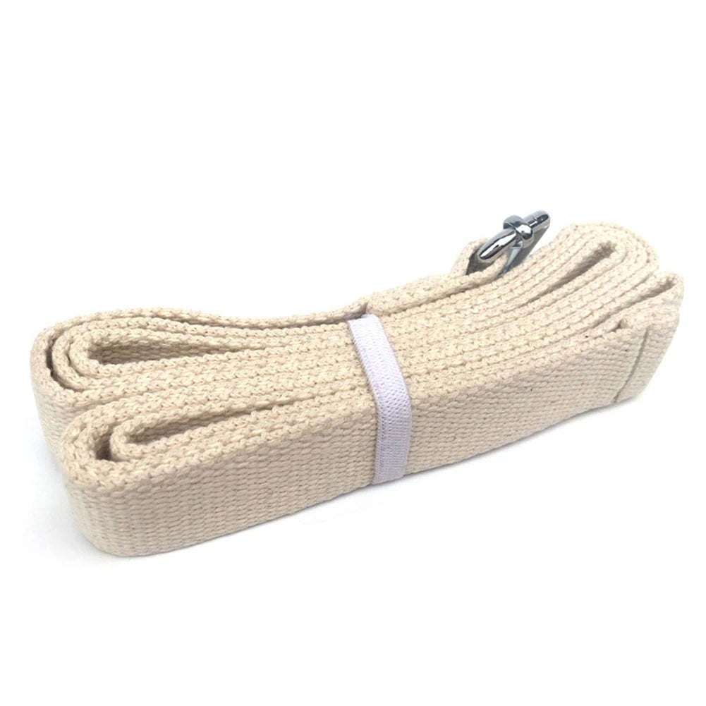 Sangle extensible beige pour yoga