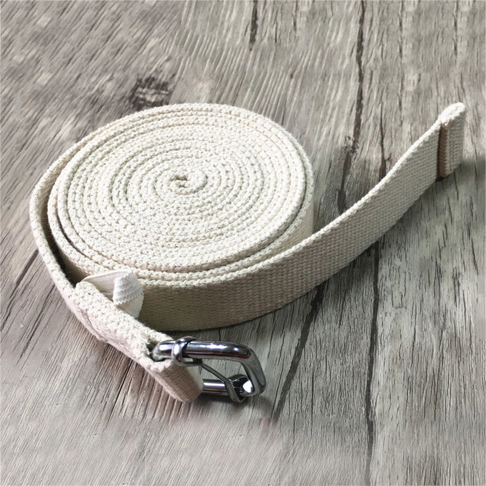 Sangle extensible beige pour yoga