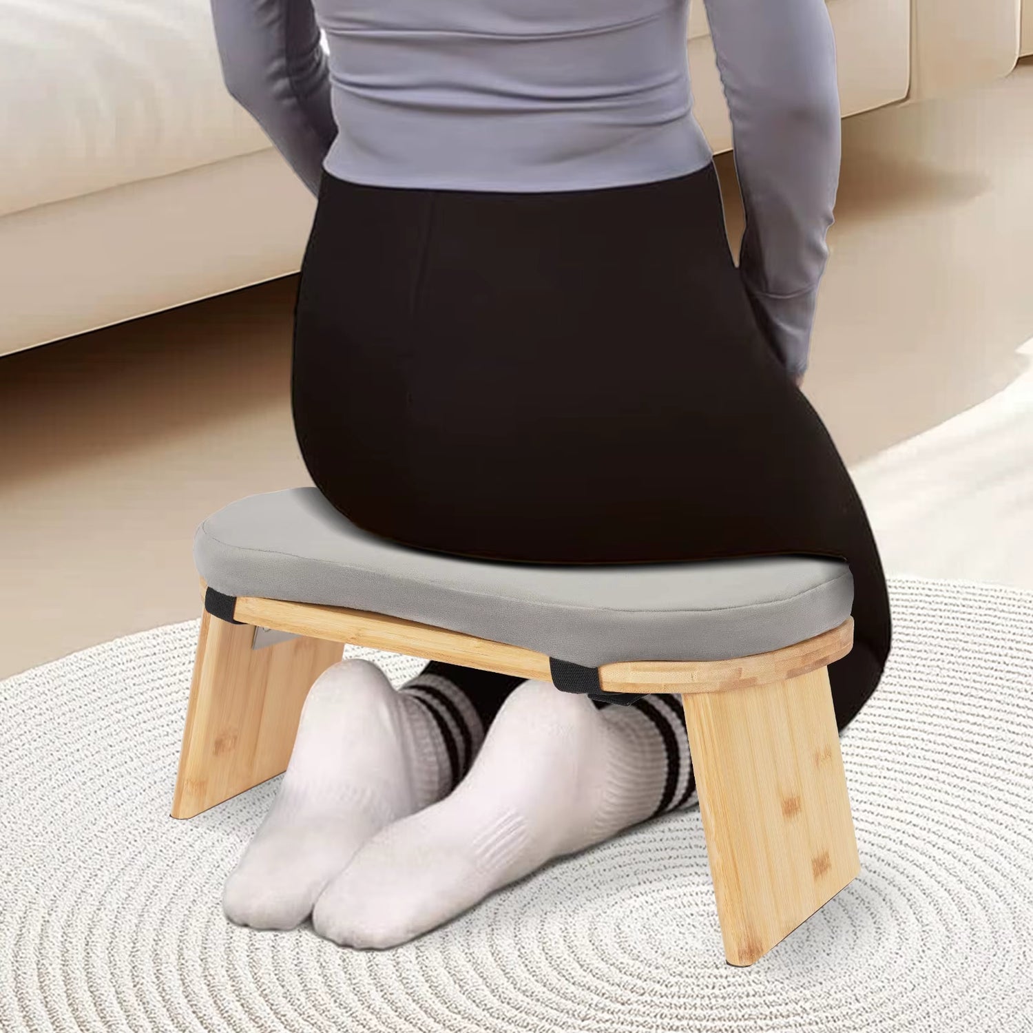 Coussin Méditation avec Banc Pliable