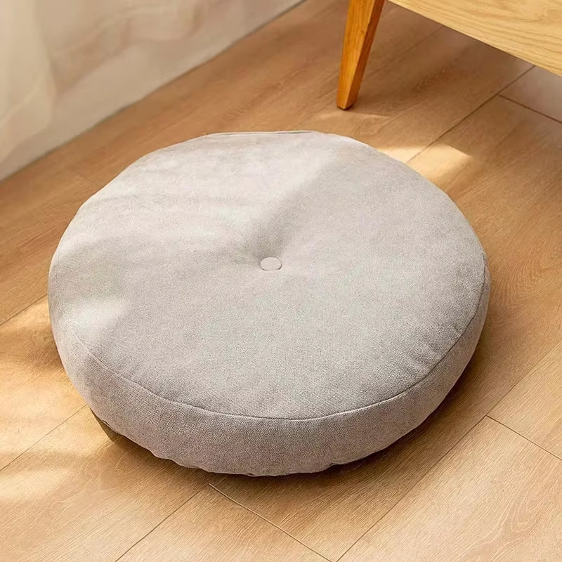 Coussin Méditation Rond à Mémoire de Forme posé au sol Image