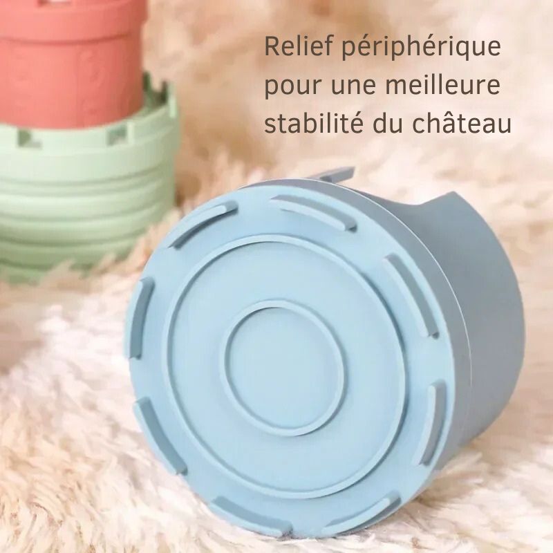 Jouet d'Éveil Château en Silicone à Empiler