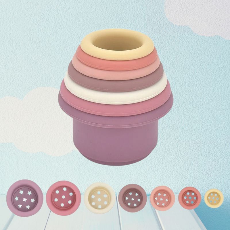 Jouet d'Éveil Gobelets en silicone à Empiler