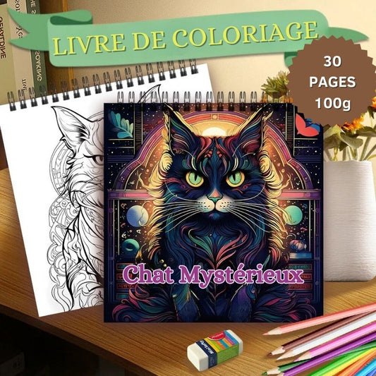 Livre de Coloriage Chat Mystérieux