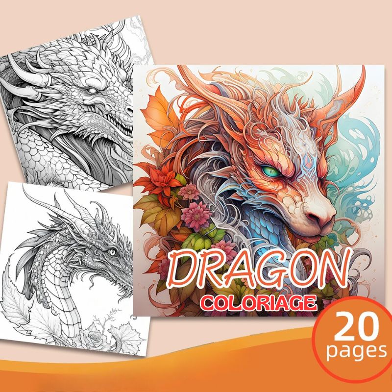 Livre de Coloriage Dragon