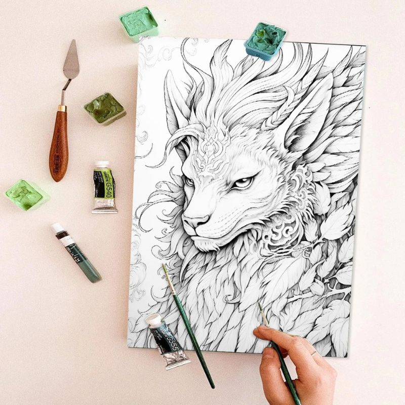 Livre de Coloriage Dragon