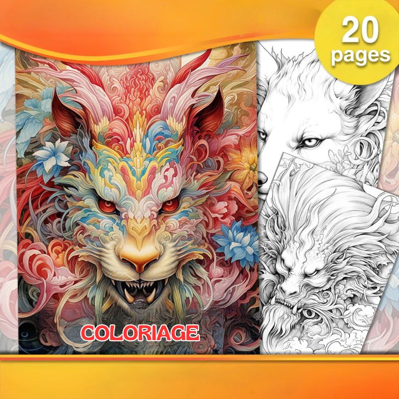 Livre de Coloriage Dragon