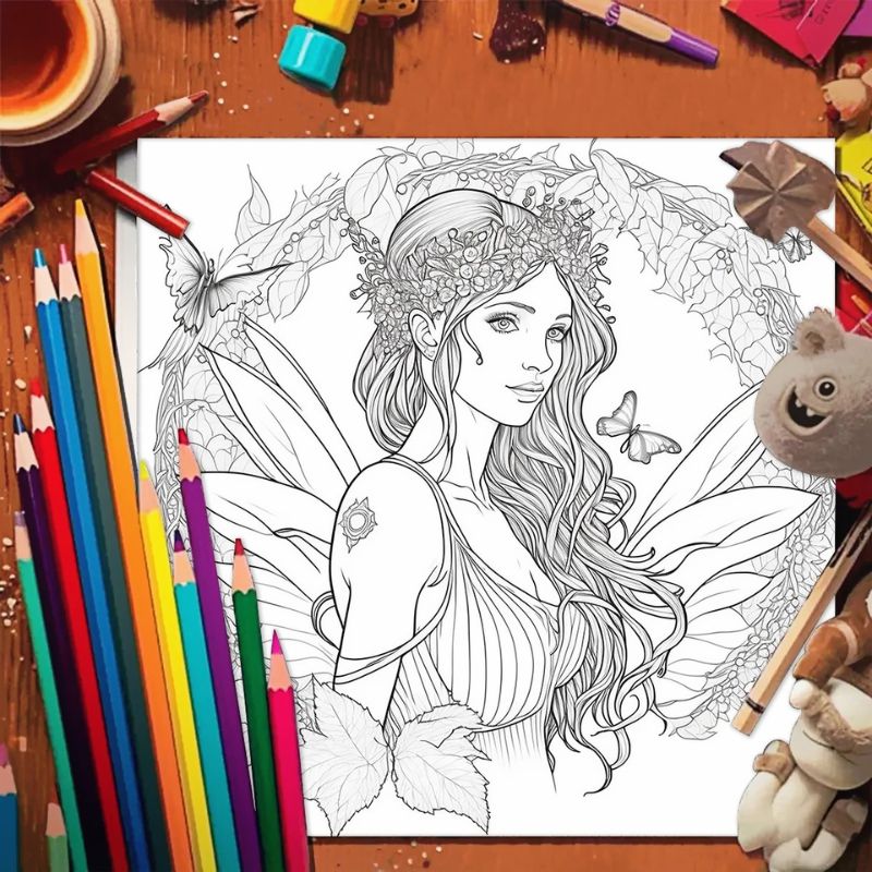 Livre de Coloriage Fée