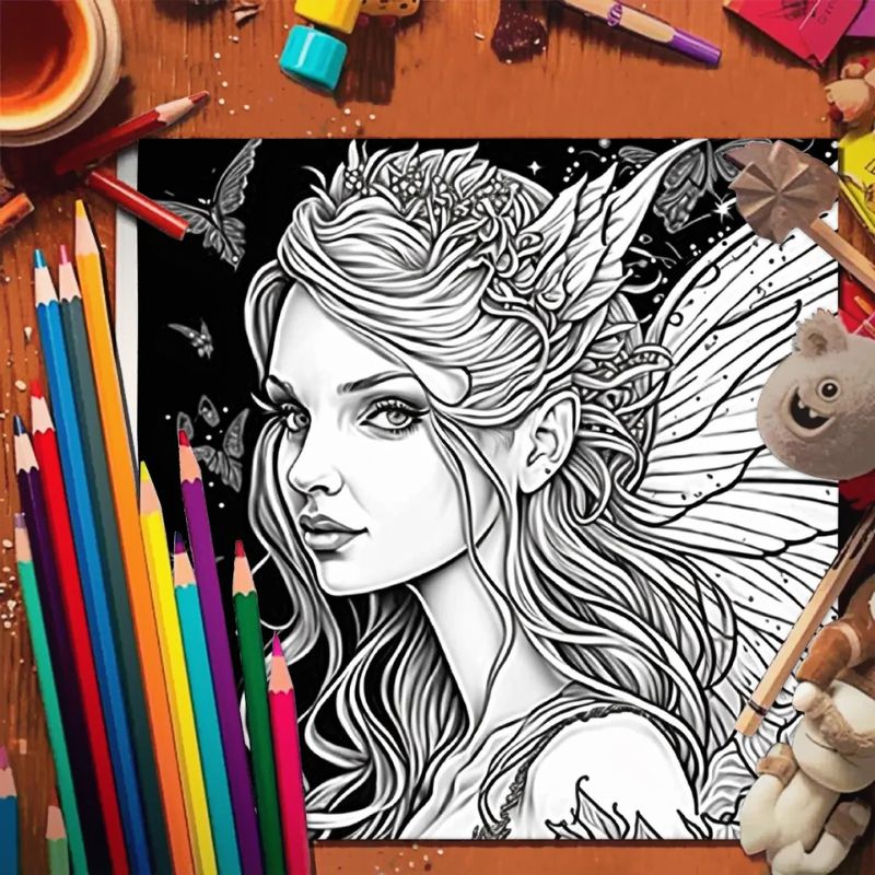 Livre de Coloriage Fée