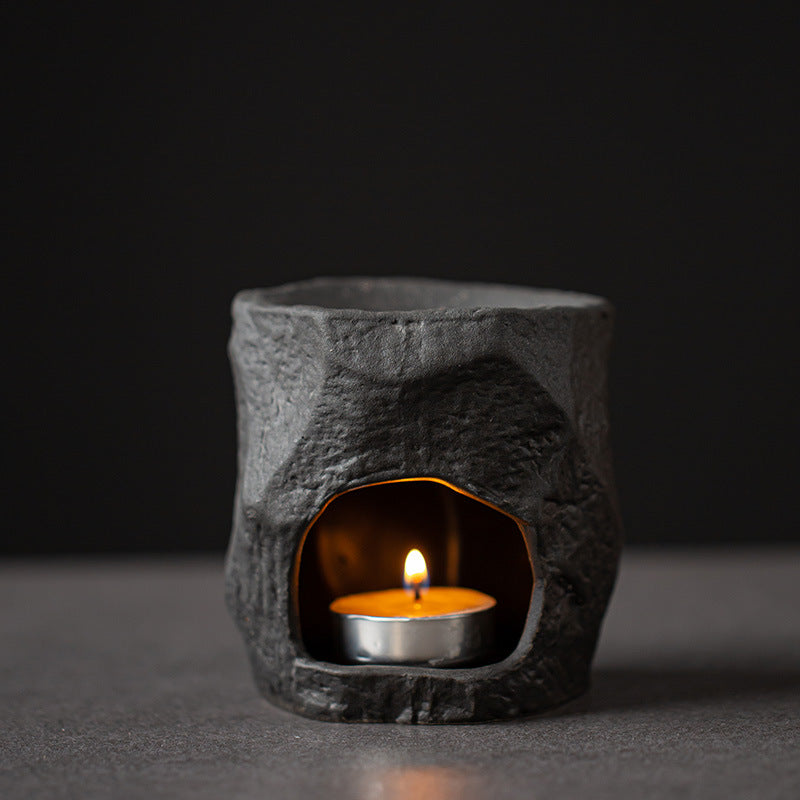 Brûle-parfum céramique pierre brute, diffuseur d'huiles – vue 11