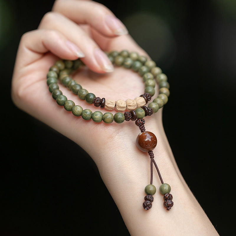 Bracelet mala Artisanal en jaspe sang de dragon