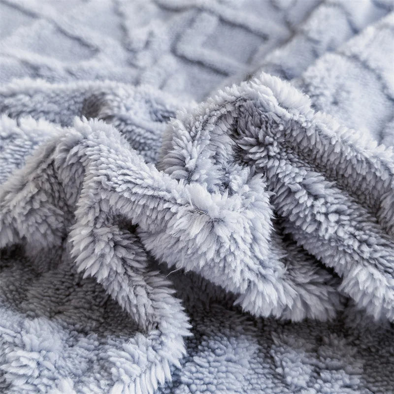 Plaid de style nordique et moderne avec formes géométriques