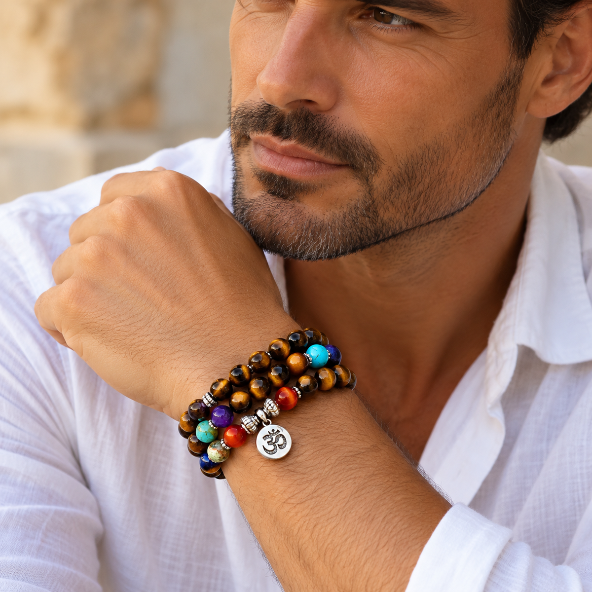 Bracelet Mâla de Guérison 7 Chakras 108 Perles