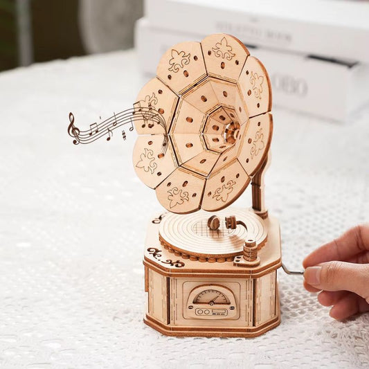 Puzzle 3D Boîte à Musique Gramophone