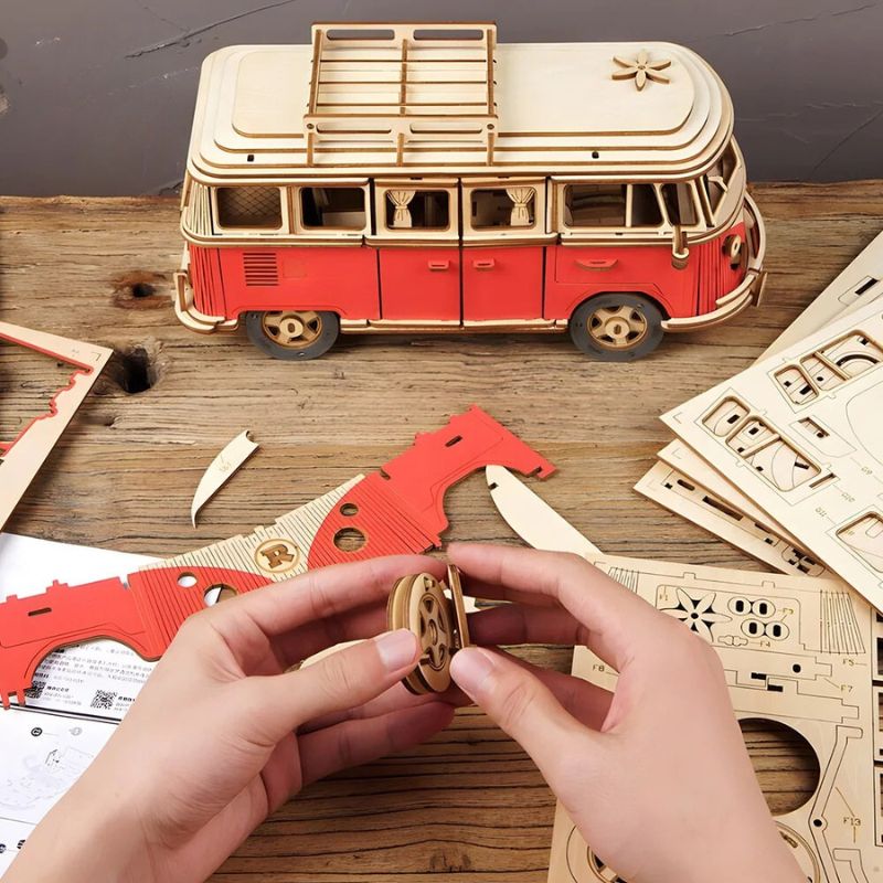 Puzzle 3D Van en Bois