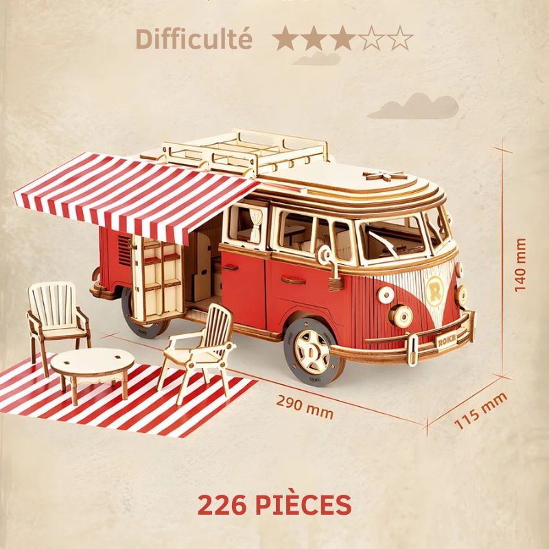 Puzzle 3D Van en Bois