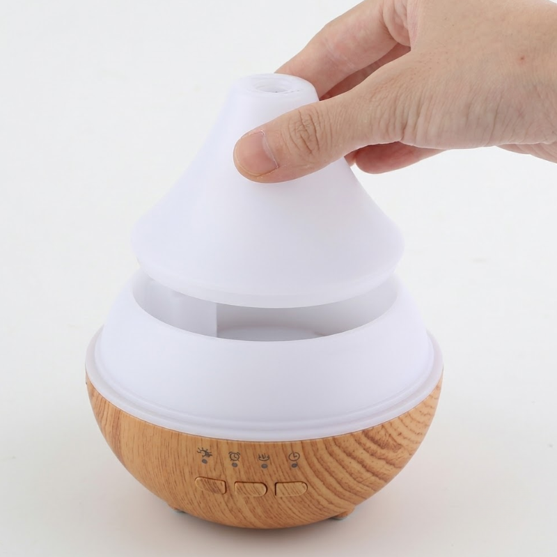 Diffuseur huiles essentielles effet bois LED – vue 5