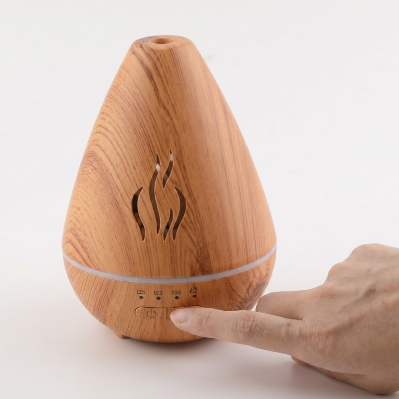 Diffuseur huiles essentielles effet bois LED – vue 9