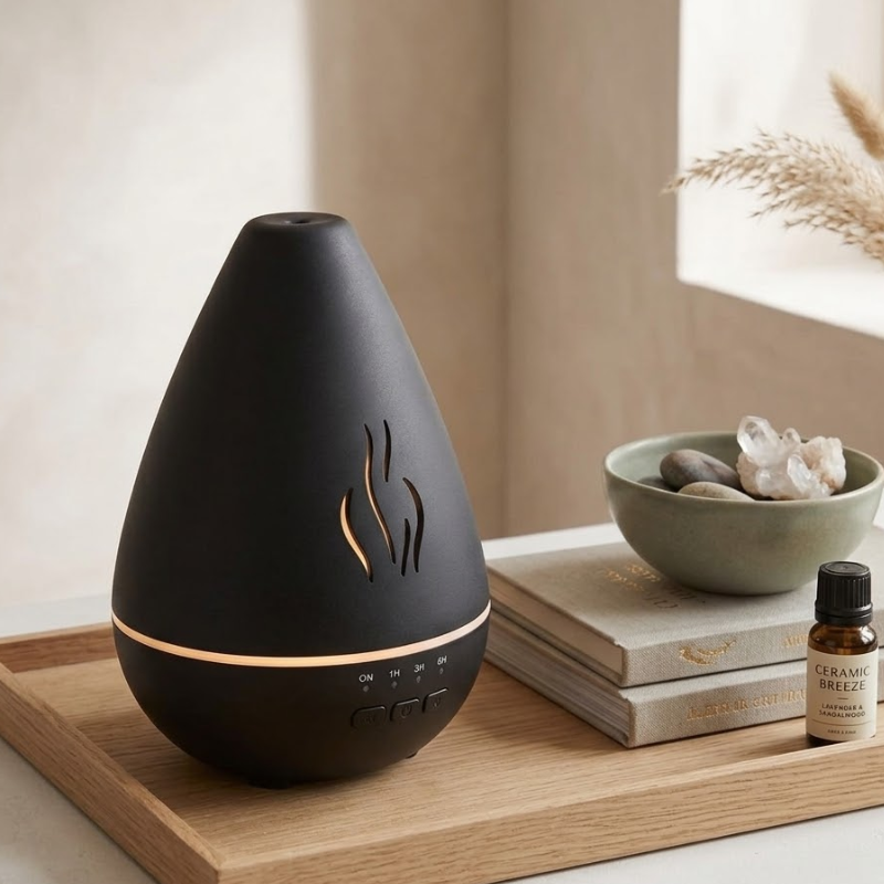 Diffuseur huiles essentielles effet bois LED – vue 13