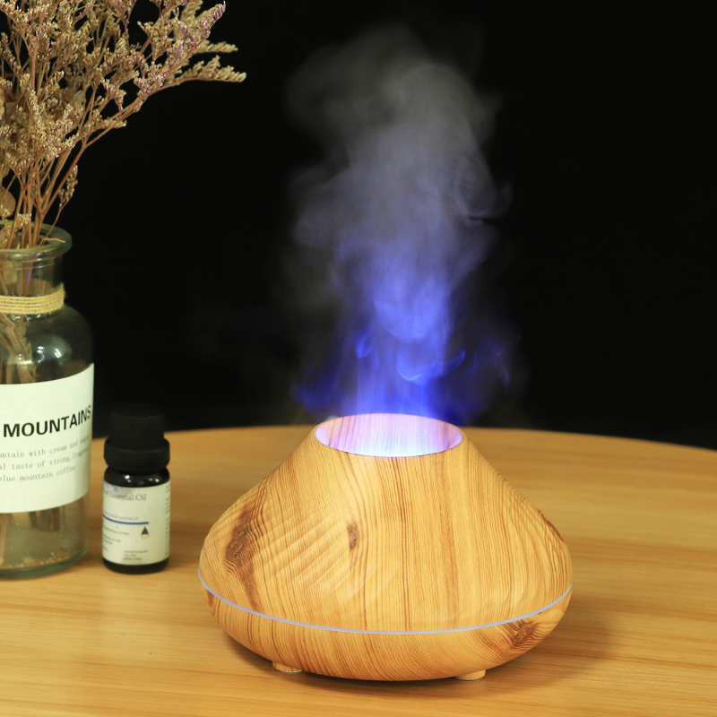 Diffuseur bois, brume hypnotique et lumière douce