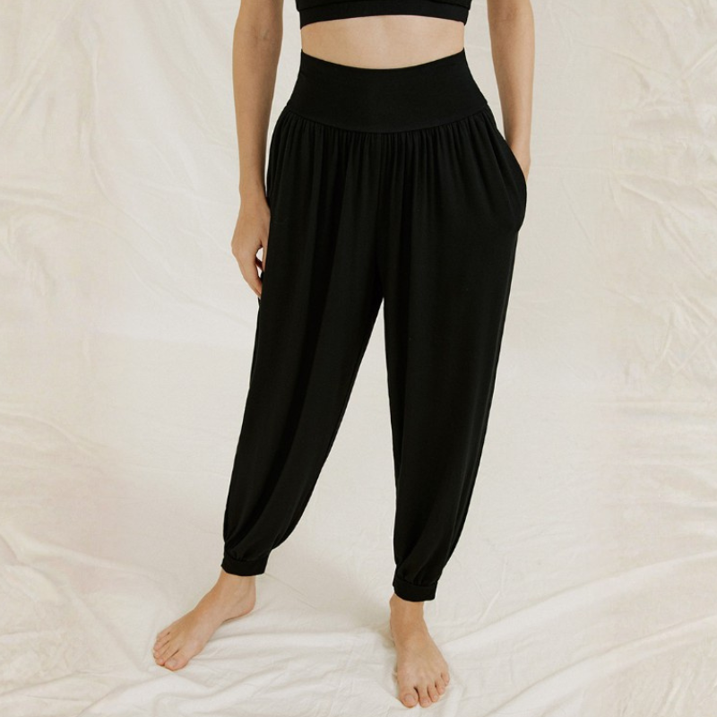 Sarouel de yoga fluide, coupe taille haute – vue 16