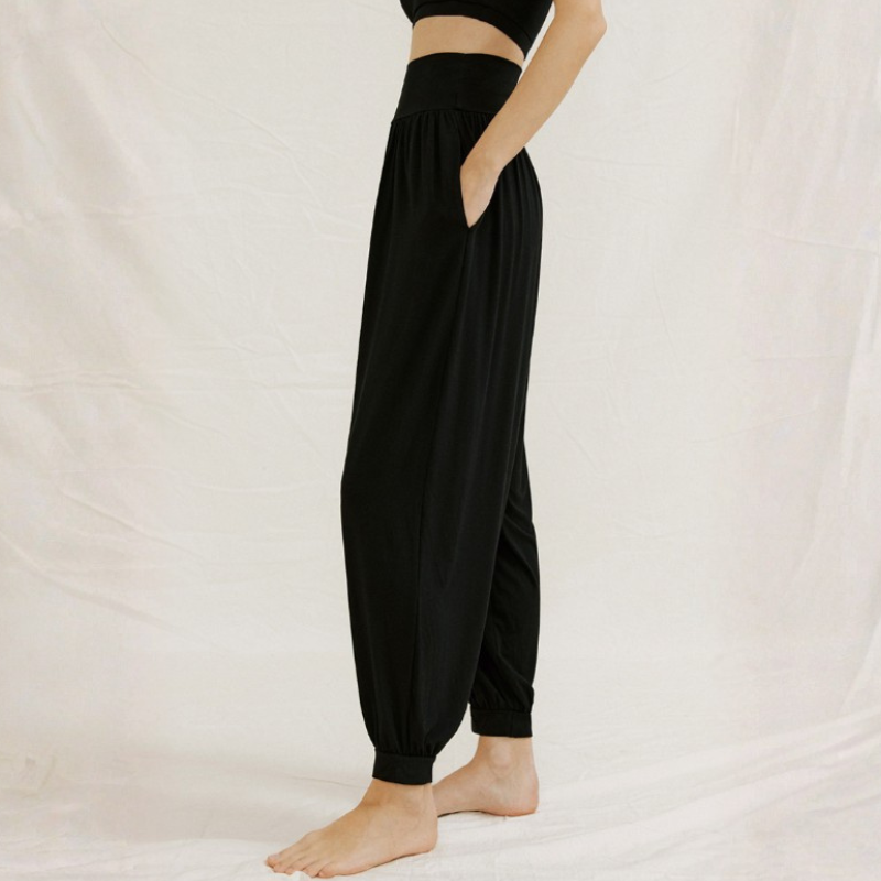 Sarouel de yoga fluide, coupe taille haute – vue 15