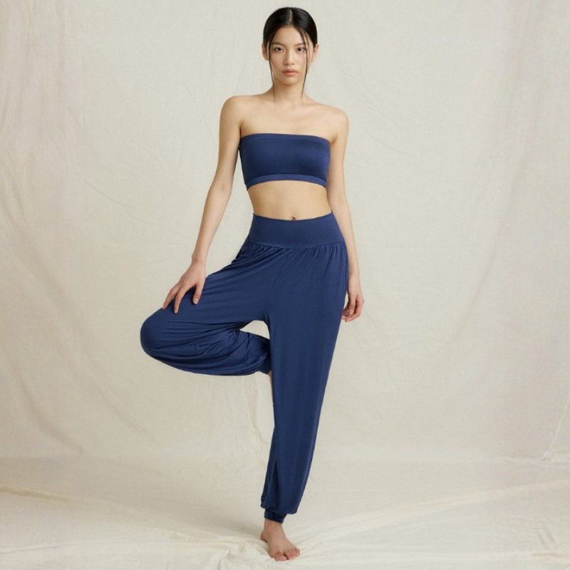 Sarouel de yoga fluide, coupe taille haute – vue 19