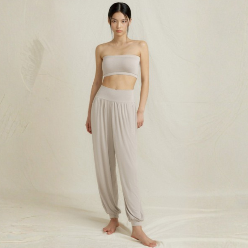 Sarouel de yoga fluide, coupe taille haute – vue 24
