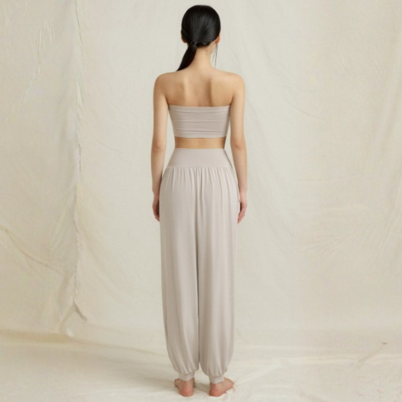 Sarouel de yoga fluide, coupe taille haute – vue 25