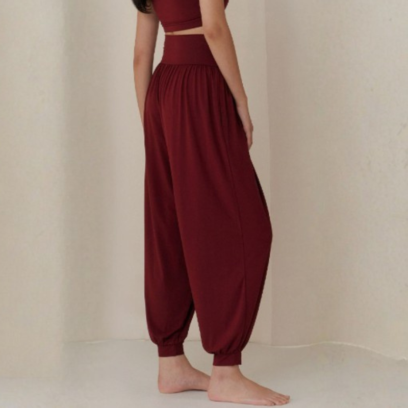 Sarouel de yoga fluide, coupe taille haute – vue 5