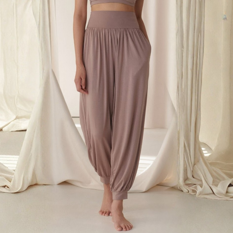 Sarouel de yoga fluide, coupe taille haute – vue 10