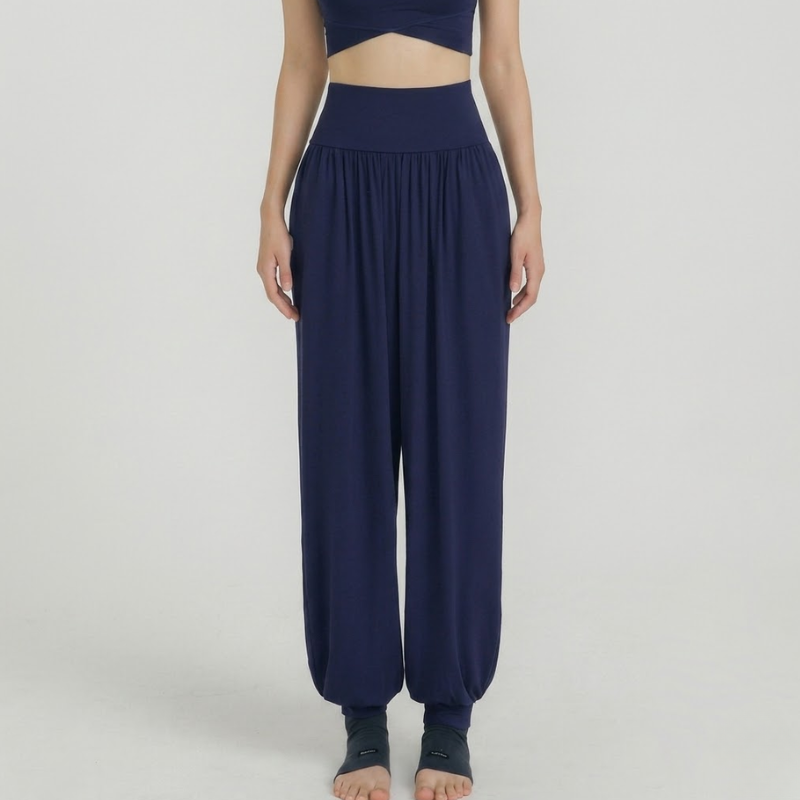 Sarouel de yoga fluide, coupe taille haute – vue 21