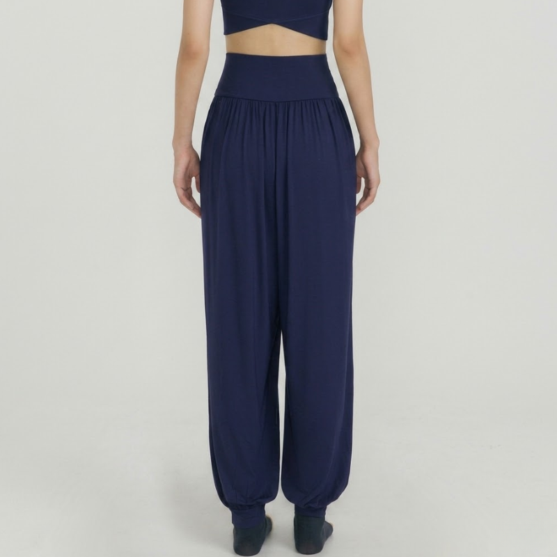 Sarouel de yoga fluide, coupe taille haute – vue 22