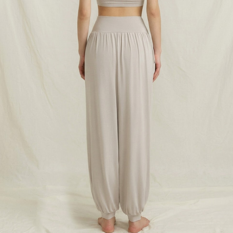 Sarouel de yoga fluide, coupe taille haute – vue 27