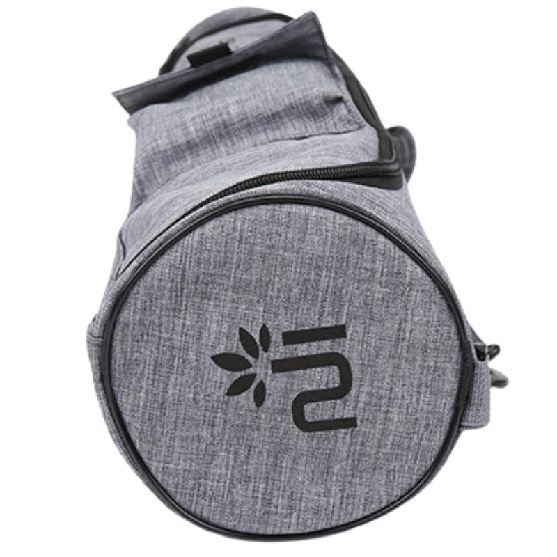 Sac de transport tapis de yoga en toile gris – vue 9