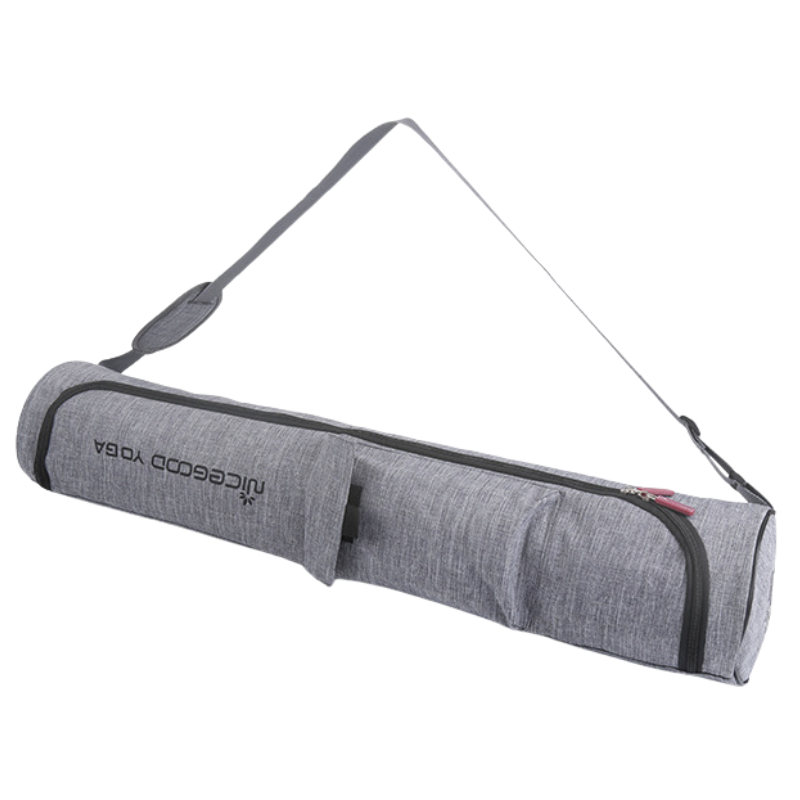 Sac de transport tapis de yoga en toile gris – vue 6