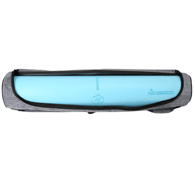 Sac de transport tapis de yoga en toile gris – vue 8