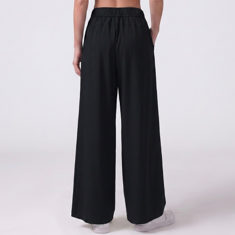 Pantalon de yoga fluide, jambe large taille haute – vue 15
